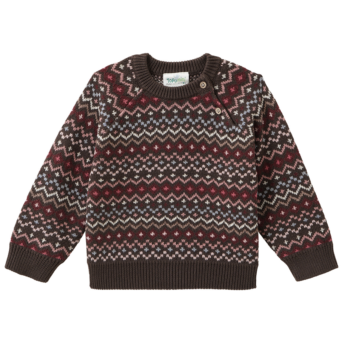 Baby Strickpullover mit Norwegermuster