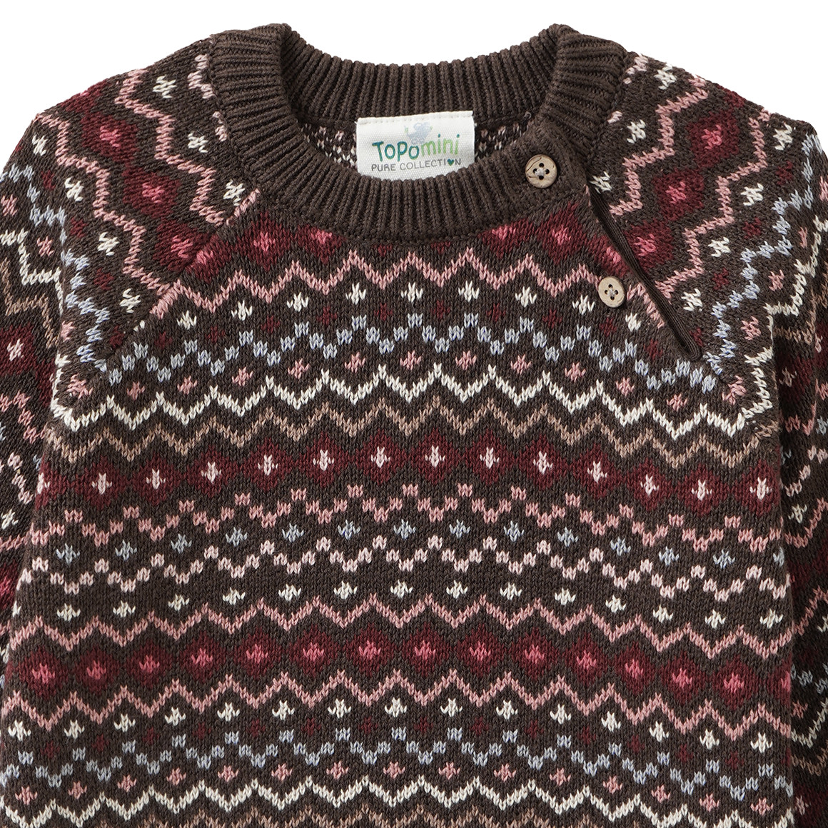 Baby Strickpullover mit Norwegermuster