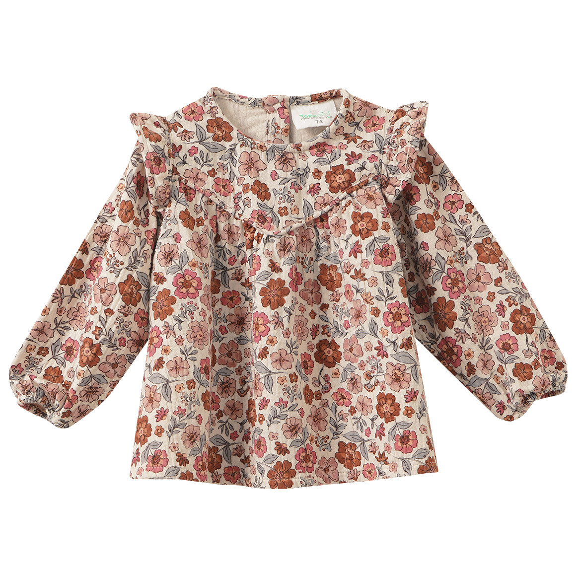 Baby Musselin-Bluse mit Blümchen