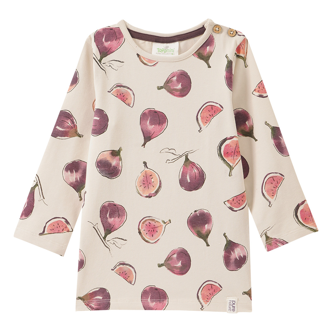 2 Baby Langarmshirts mit Feigen