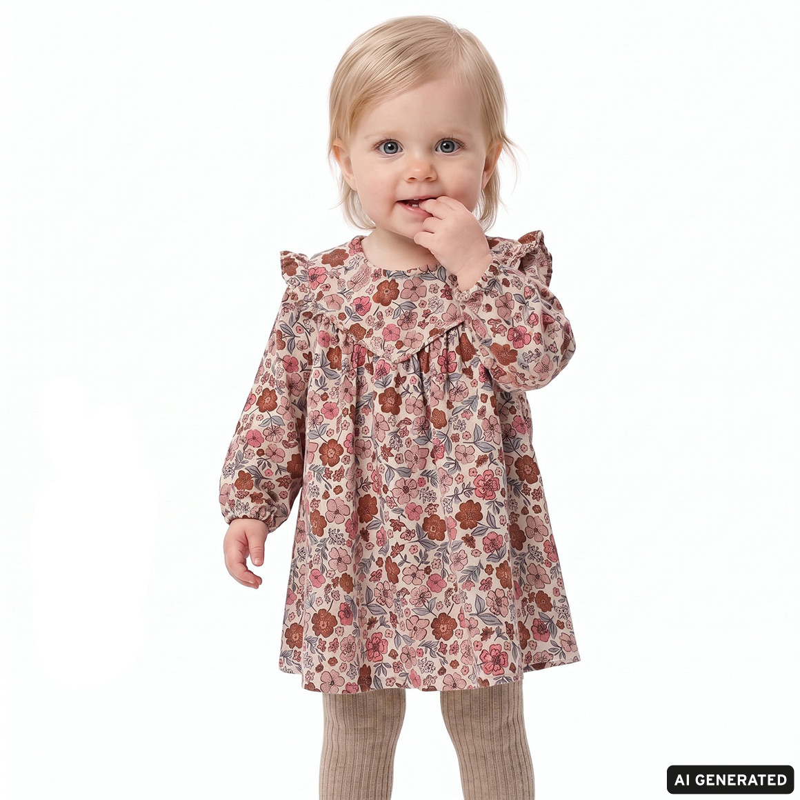 Baby Musselin-Kleid mit Blümchen