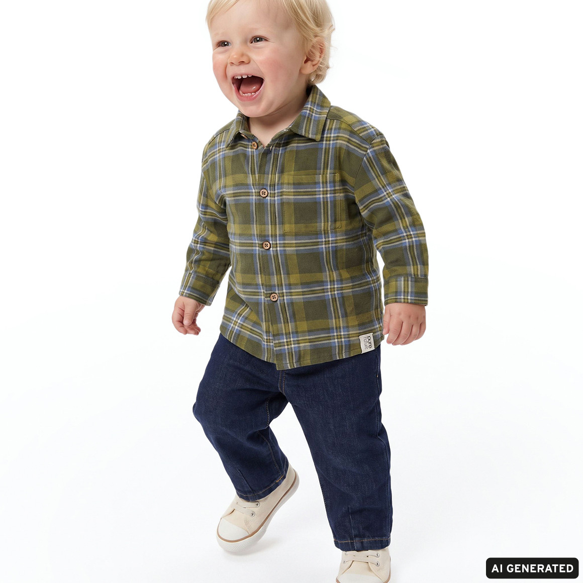 Baby Flanellhemd mit Karo-Muster