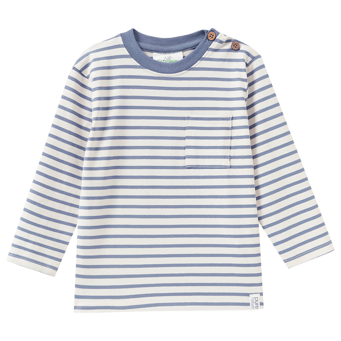 2 Baby Langarmshirts mit Brusttasche