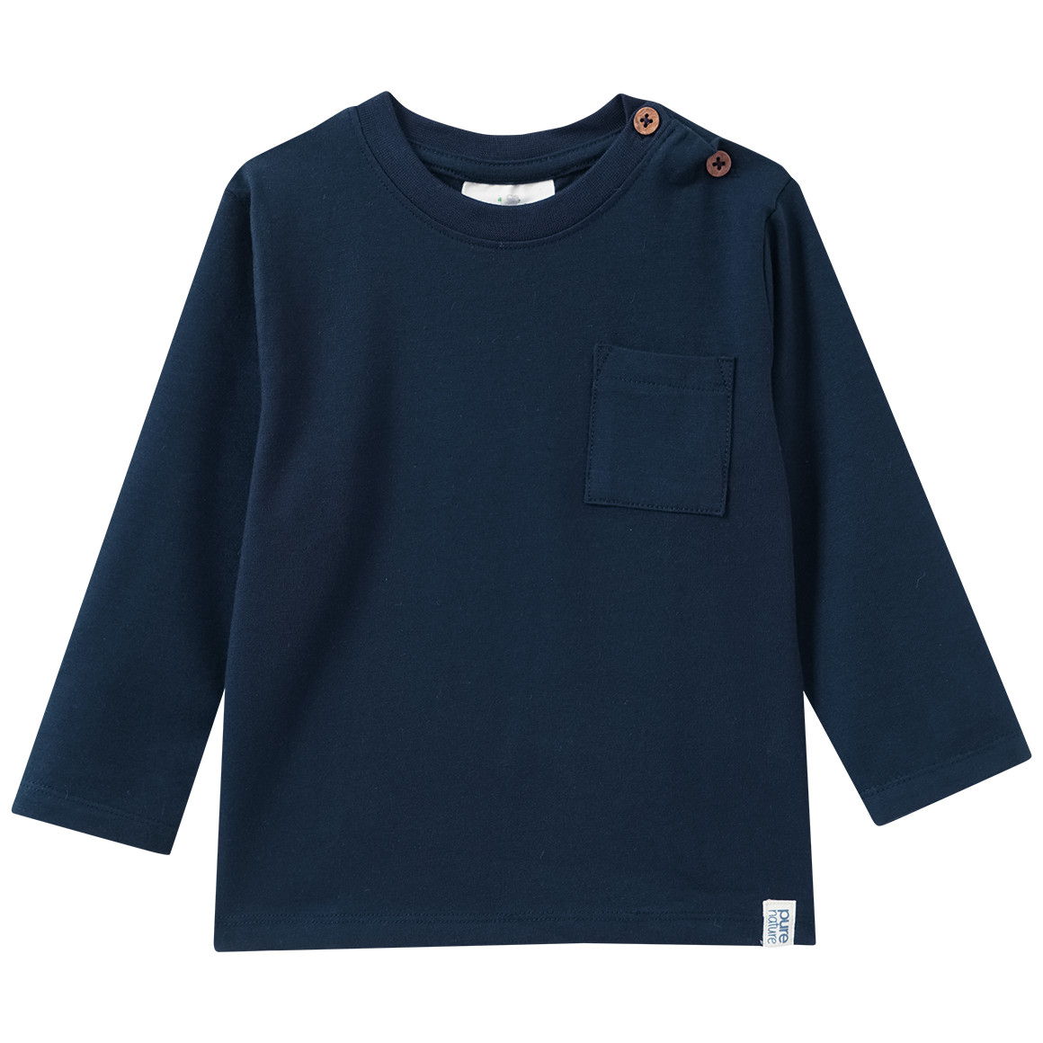 2 Baby Langarmshirts mit Brusttasche