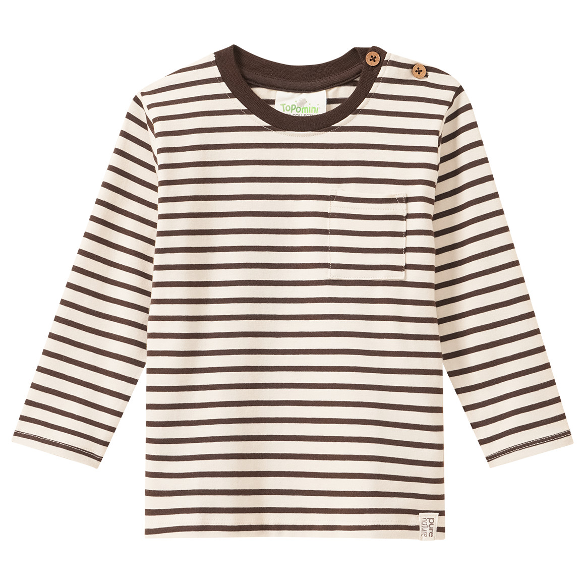 2 Baby Langarmshirts mit Brusttasche