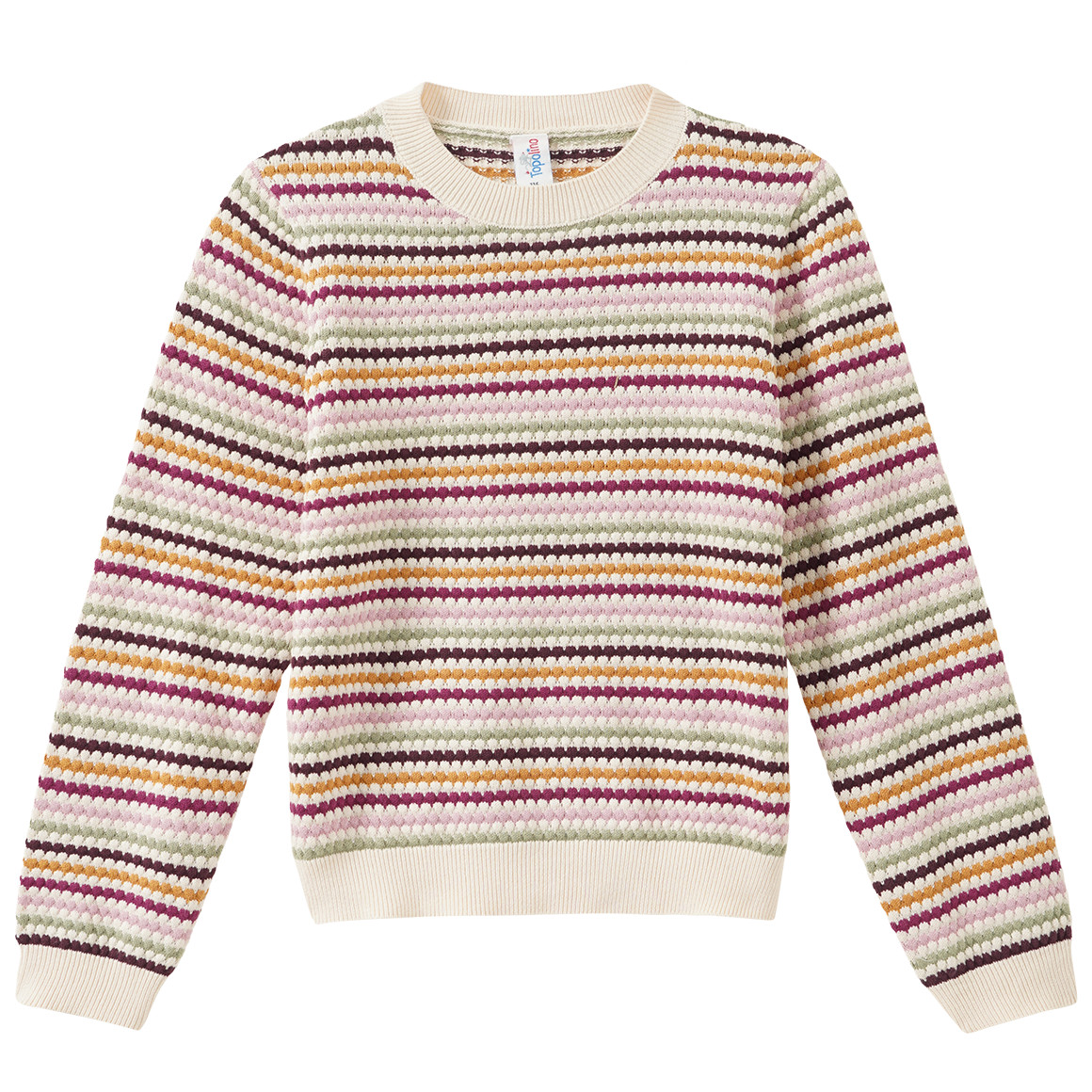 Mädchen Strickpullover mit Allover-Muster