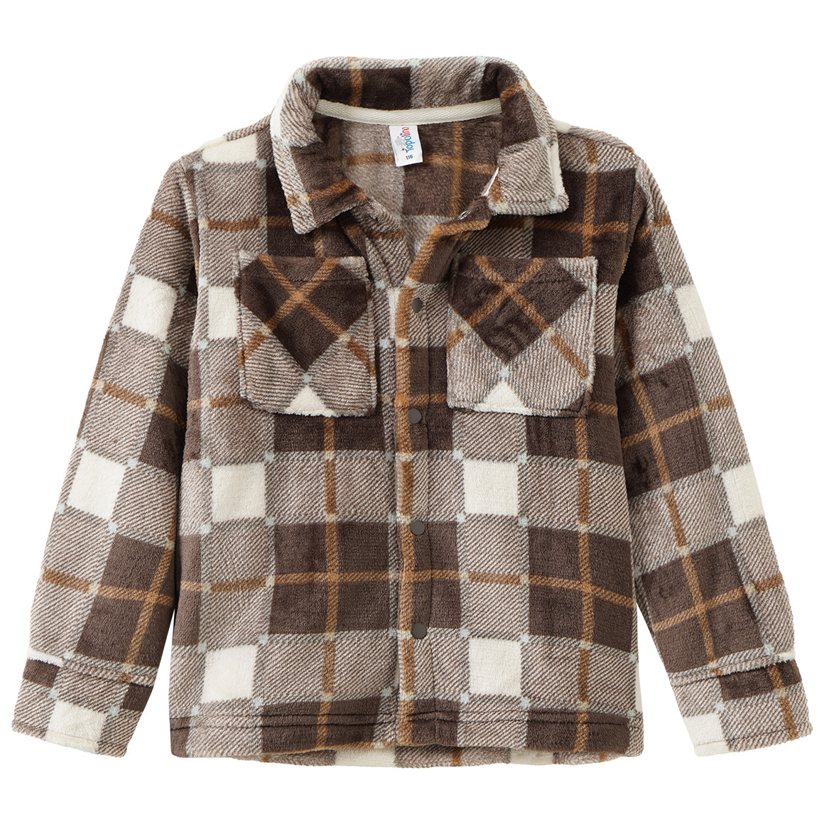 Jungen Fleecehemd im Karop-Look
