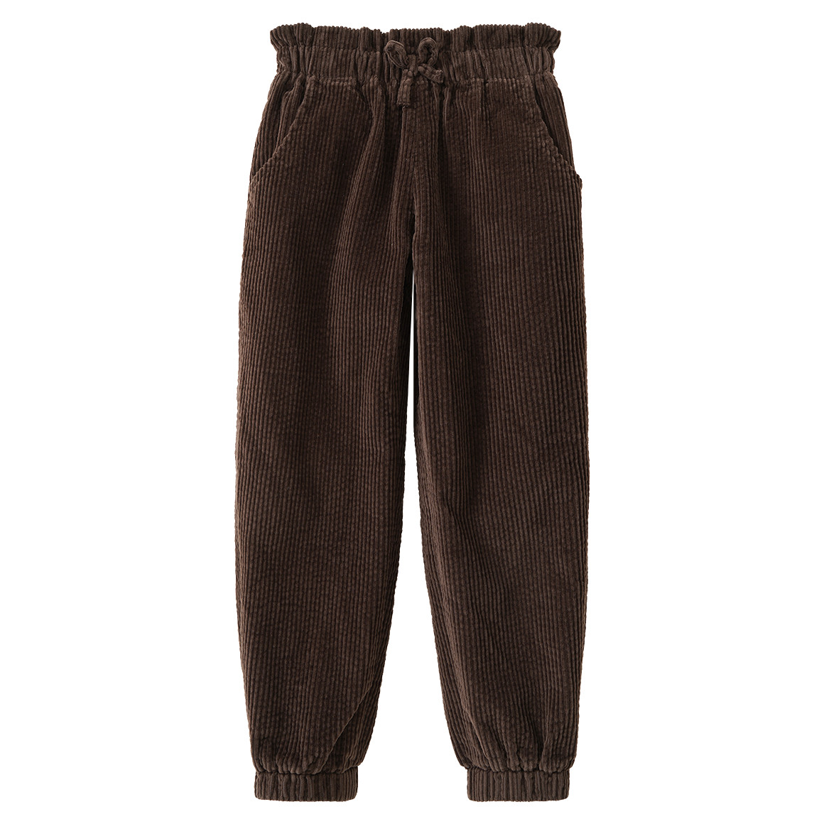 Mädchen Thermo-Cordhose mit Paperbag-Bund