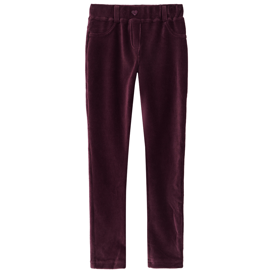 Mädchen Cordjeggings mit Zierknopf