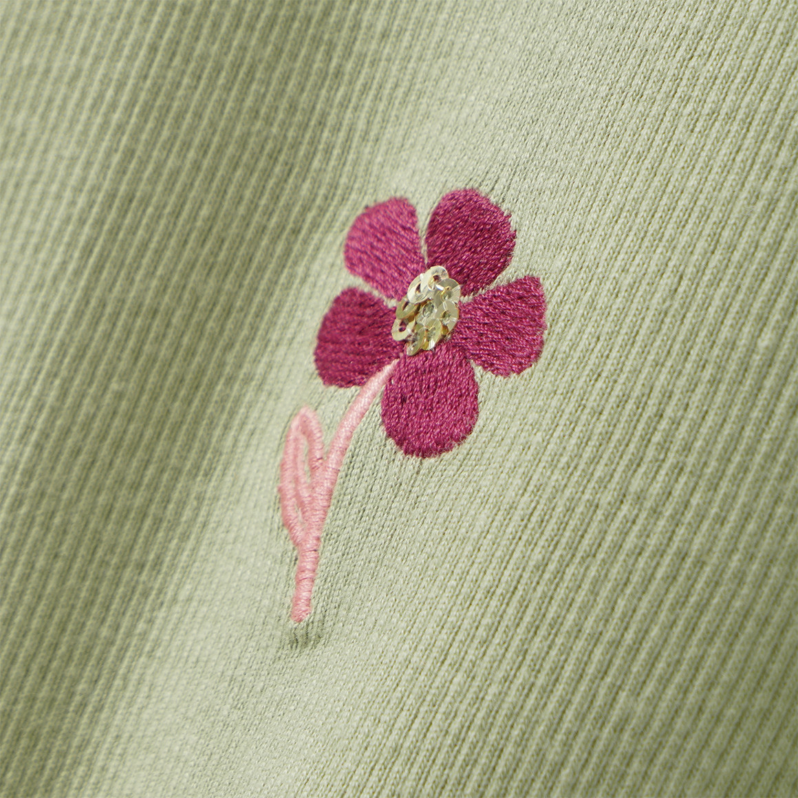 Mädchen Langarmshirt mit Rippstruktur