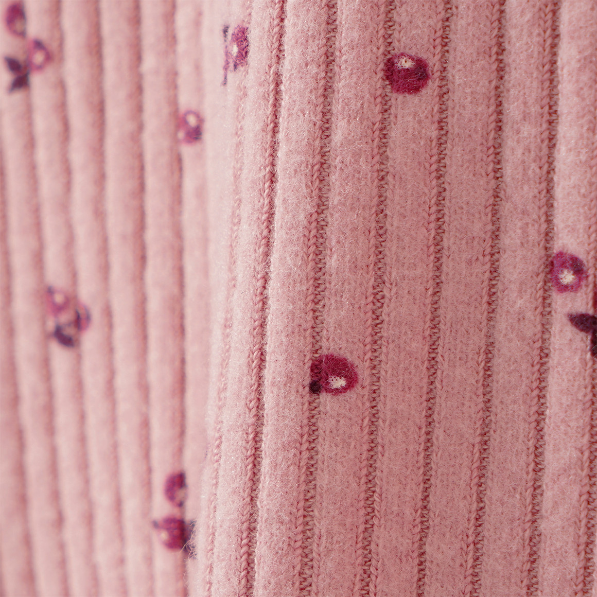 Mädchen Langarmshirt mit Rippstruktur