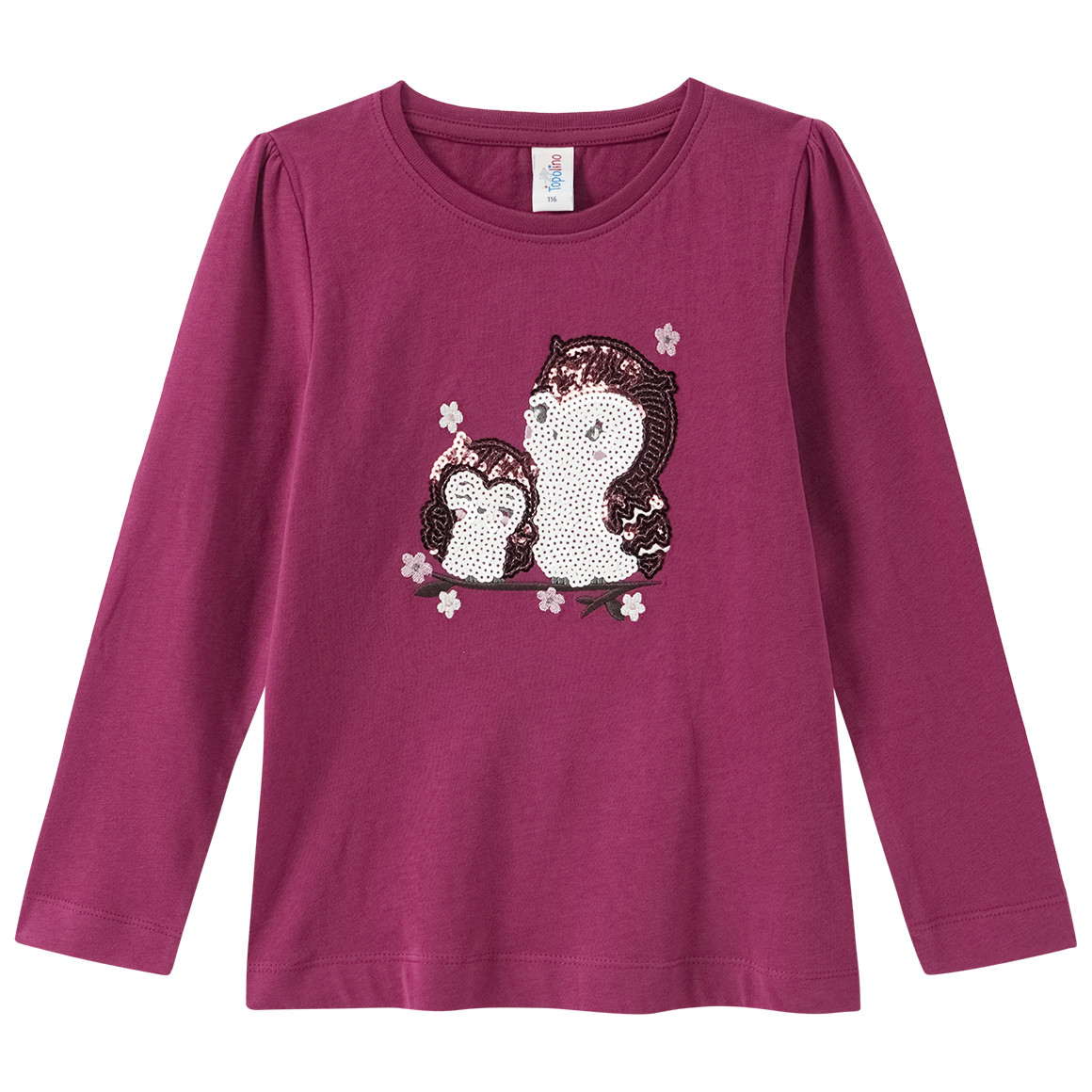 Mädchen Langarmshirt mit Pailletten