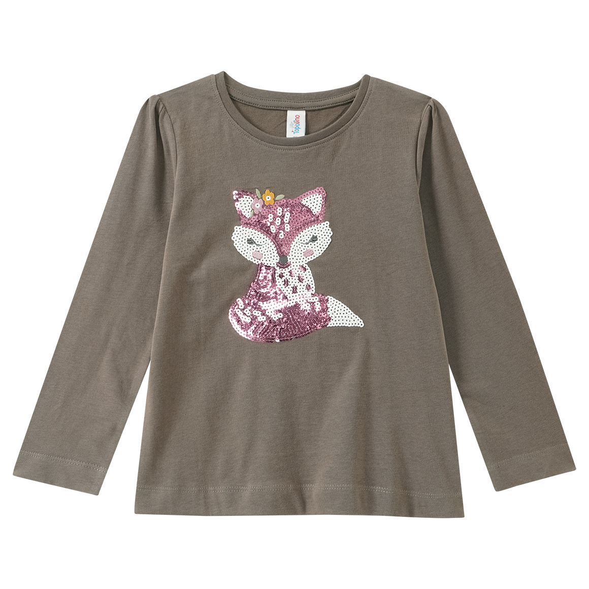 Mädchen Langarmshirt mit Pailletten