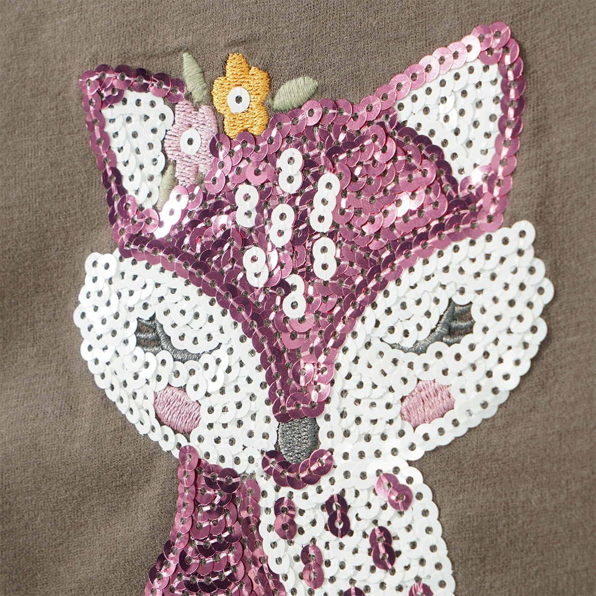 Mädchen Langarmshirt mit Pailletten