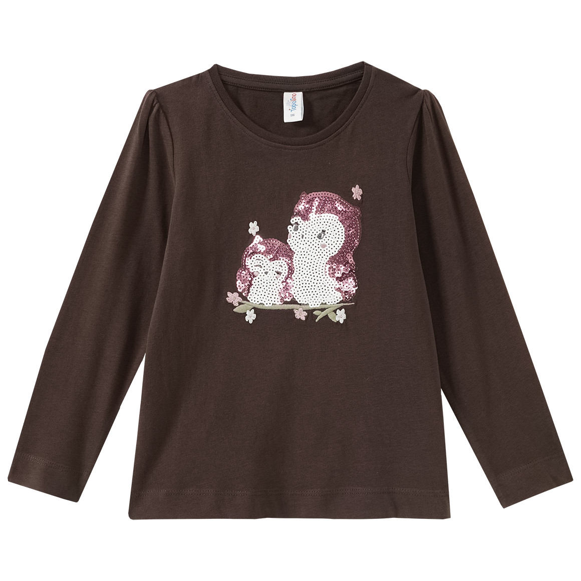 Mädchen Langarmshirt mit Pailletten