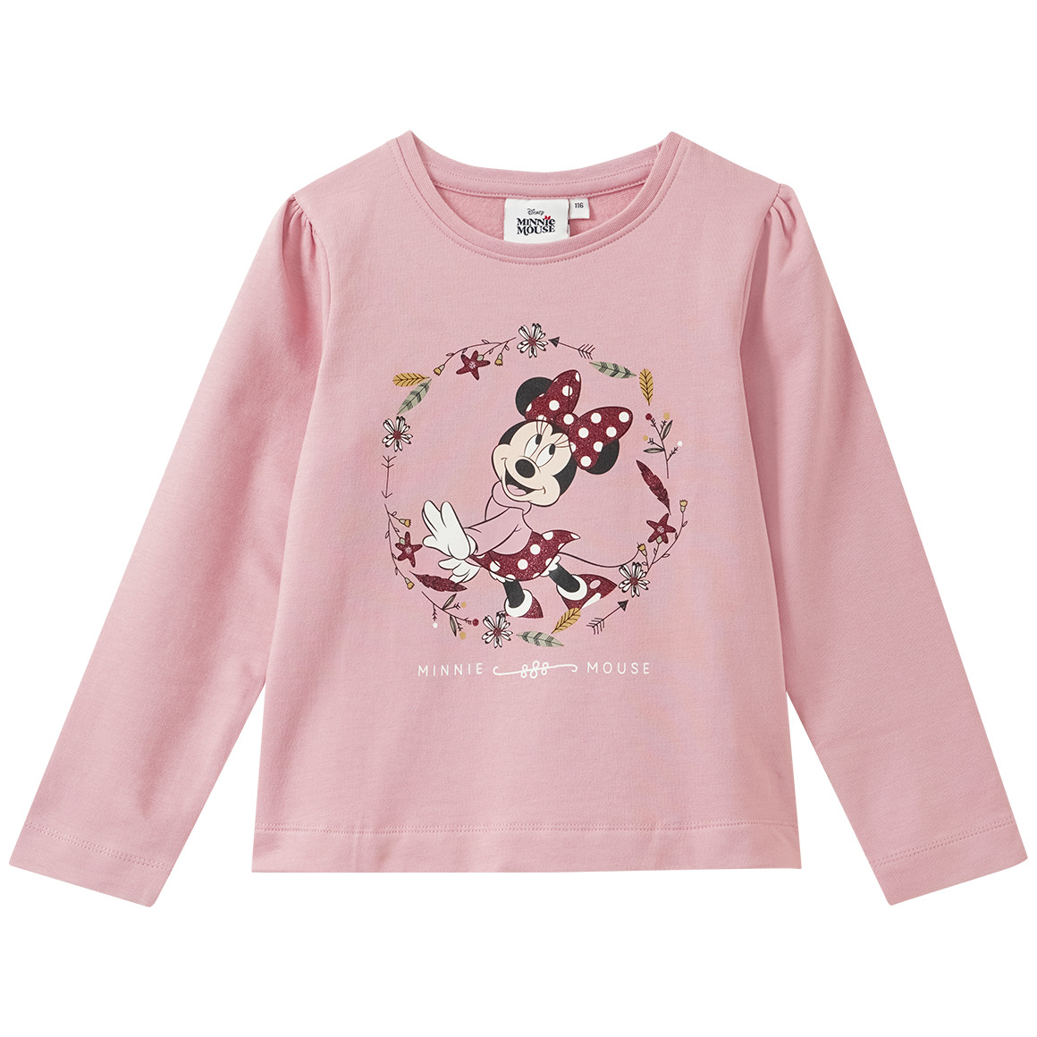 Minnie Maus Langarmshirt mit Glitzer-Print