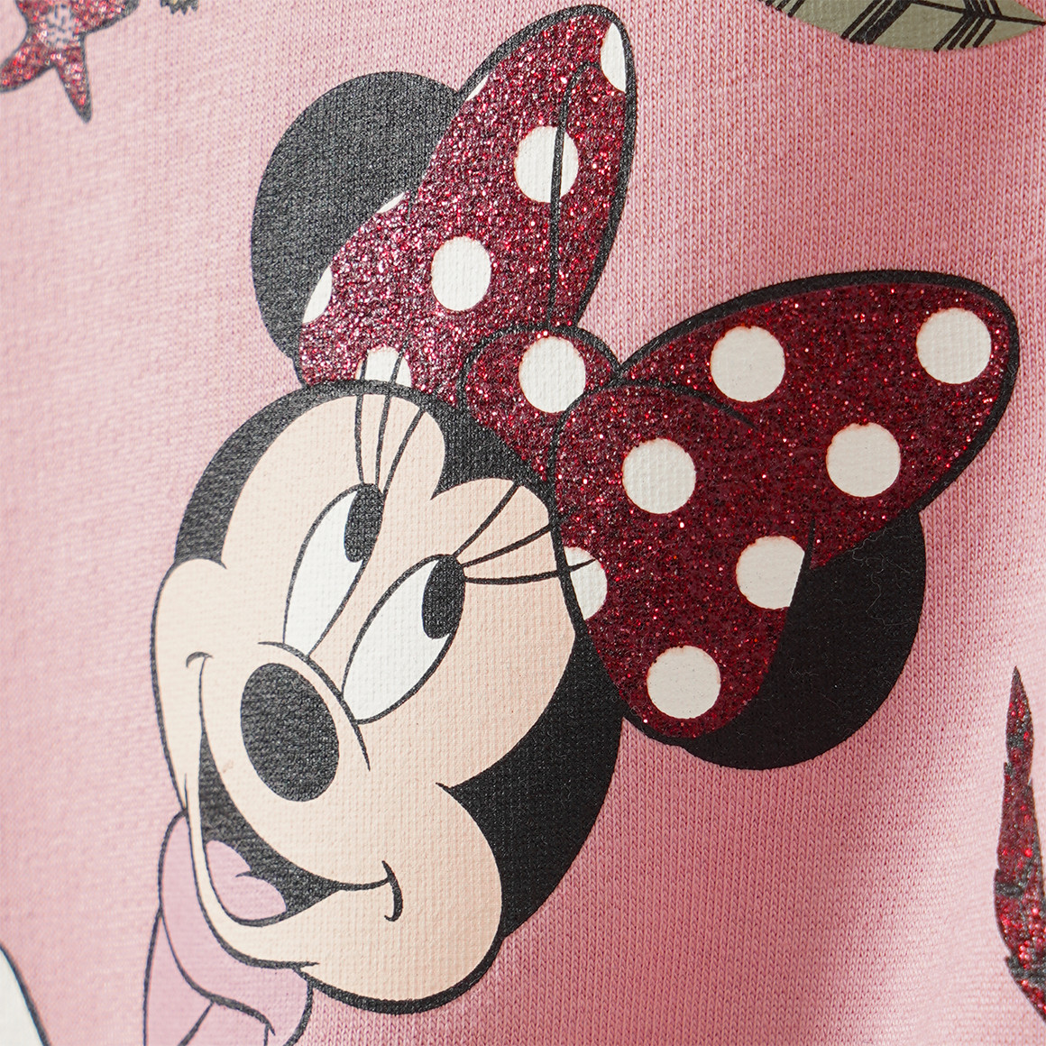 Minnie Maus Langarmshirt mit Glitzer-Print