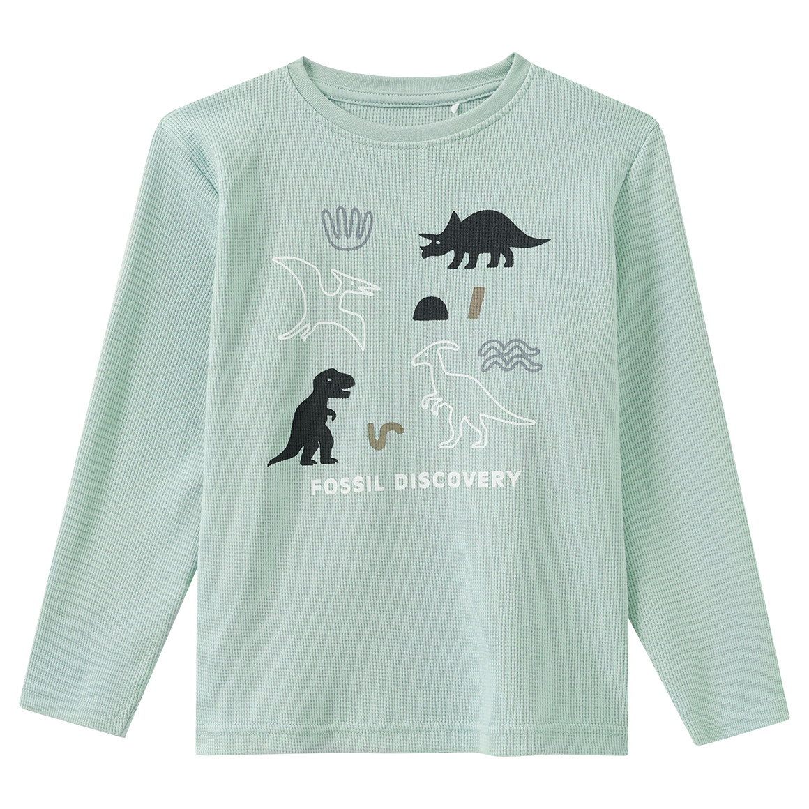 Jungen Langarmshirt mit Waffelstruktur