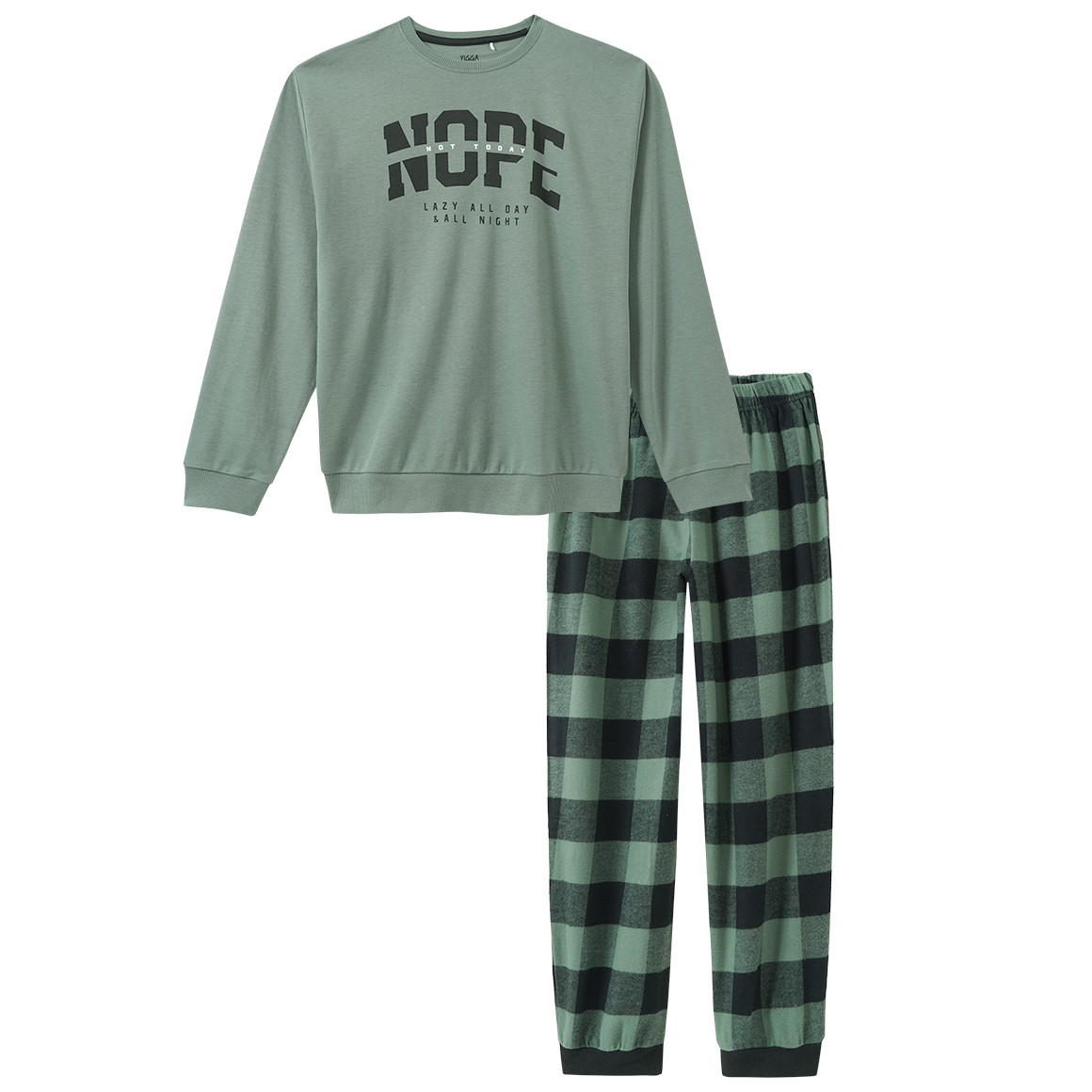 Pyjama voor jongens met een flanellen broek