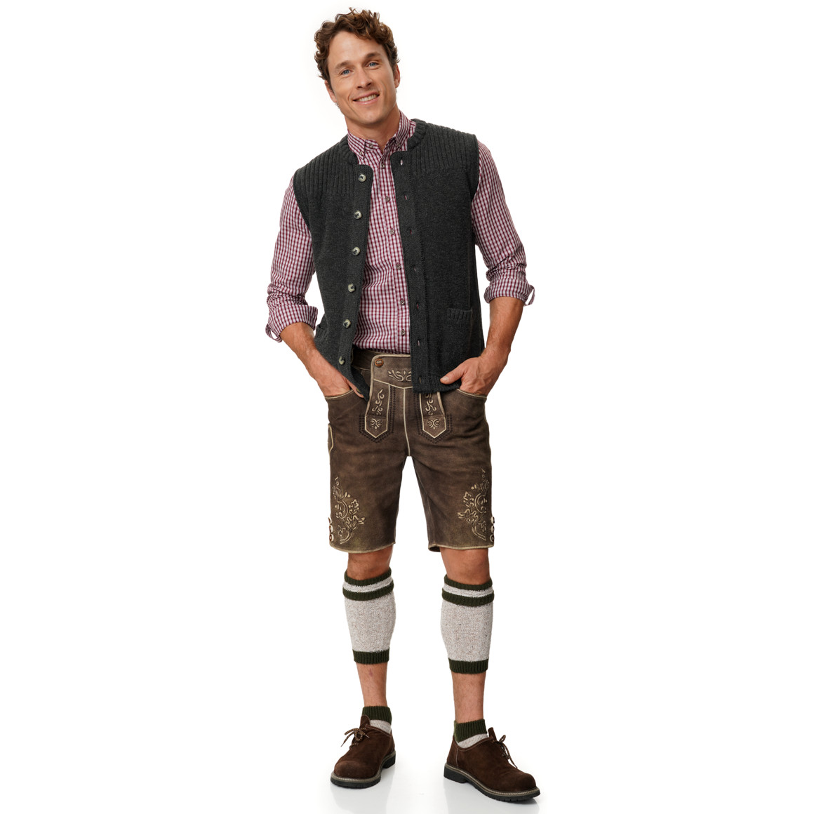Herren Strickweste im Oktoberfest-Design