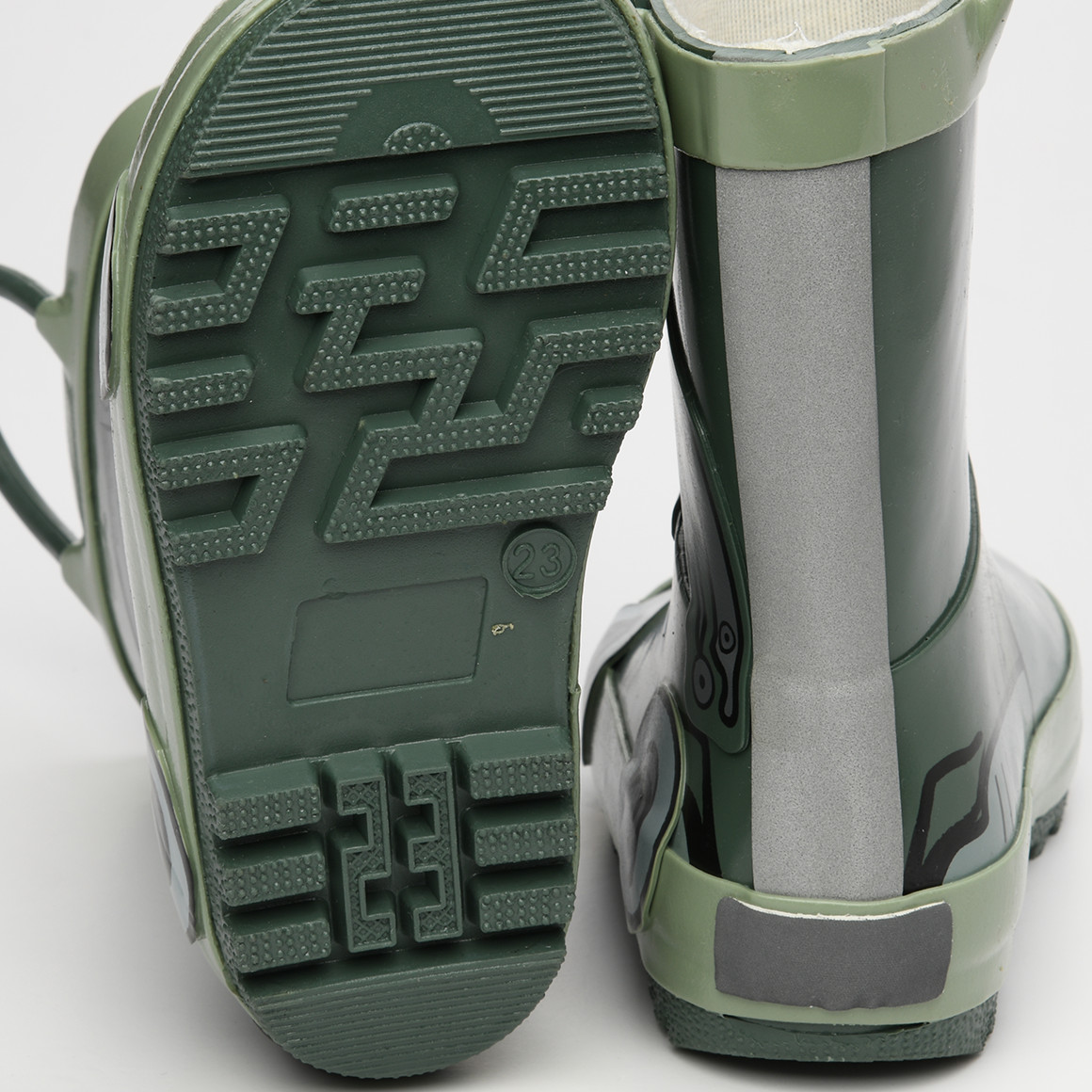 Jungen Gummistiefel mit Kran-Motiv