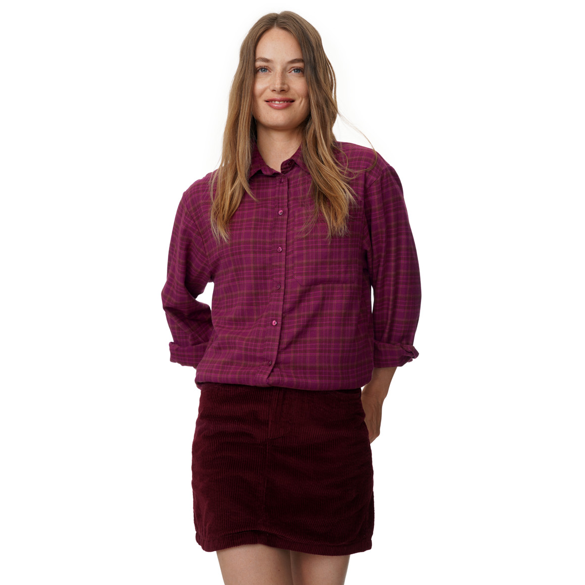 Damen Hemdbluse mit Karo-Muster