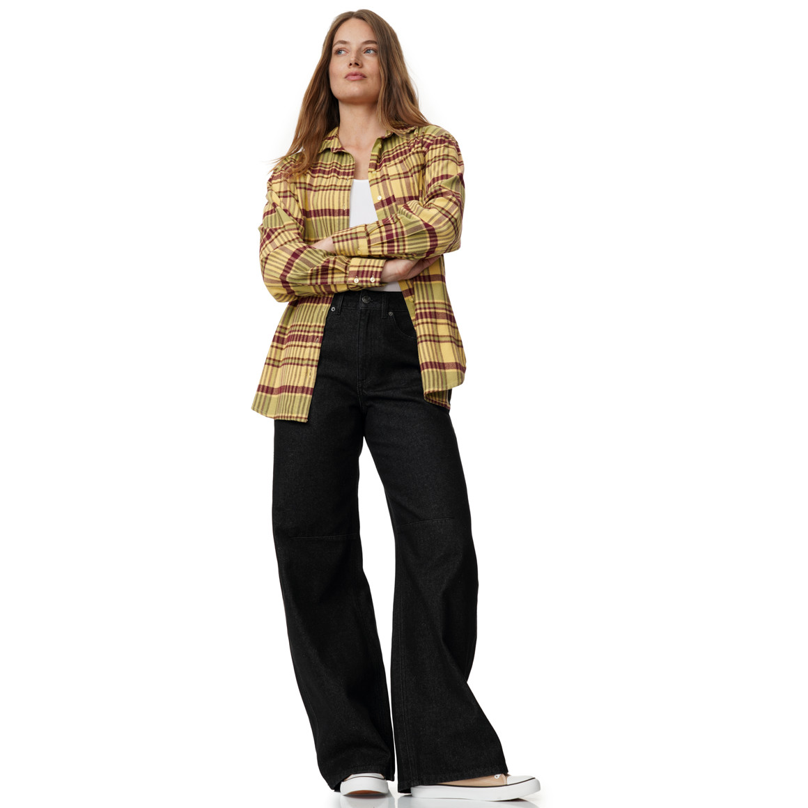 Damesblouse met ruitjespatroon