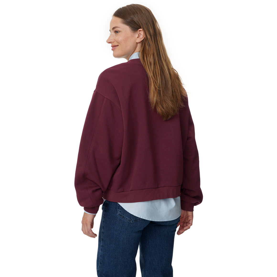 Dames-sweatshirt in effen kleur