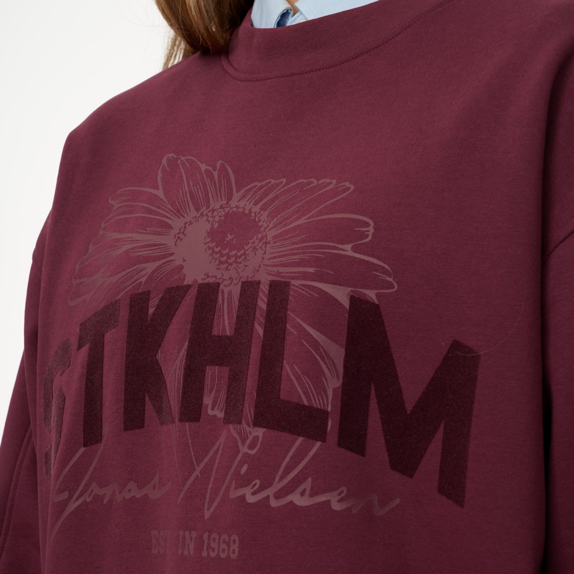 Dames-sweatshirt in effen kleur