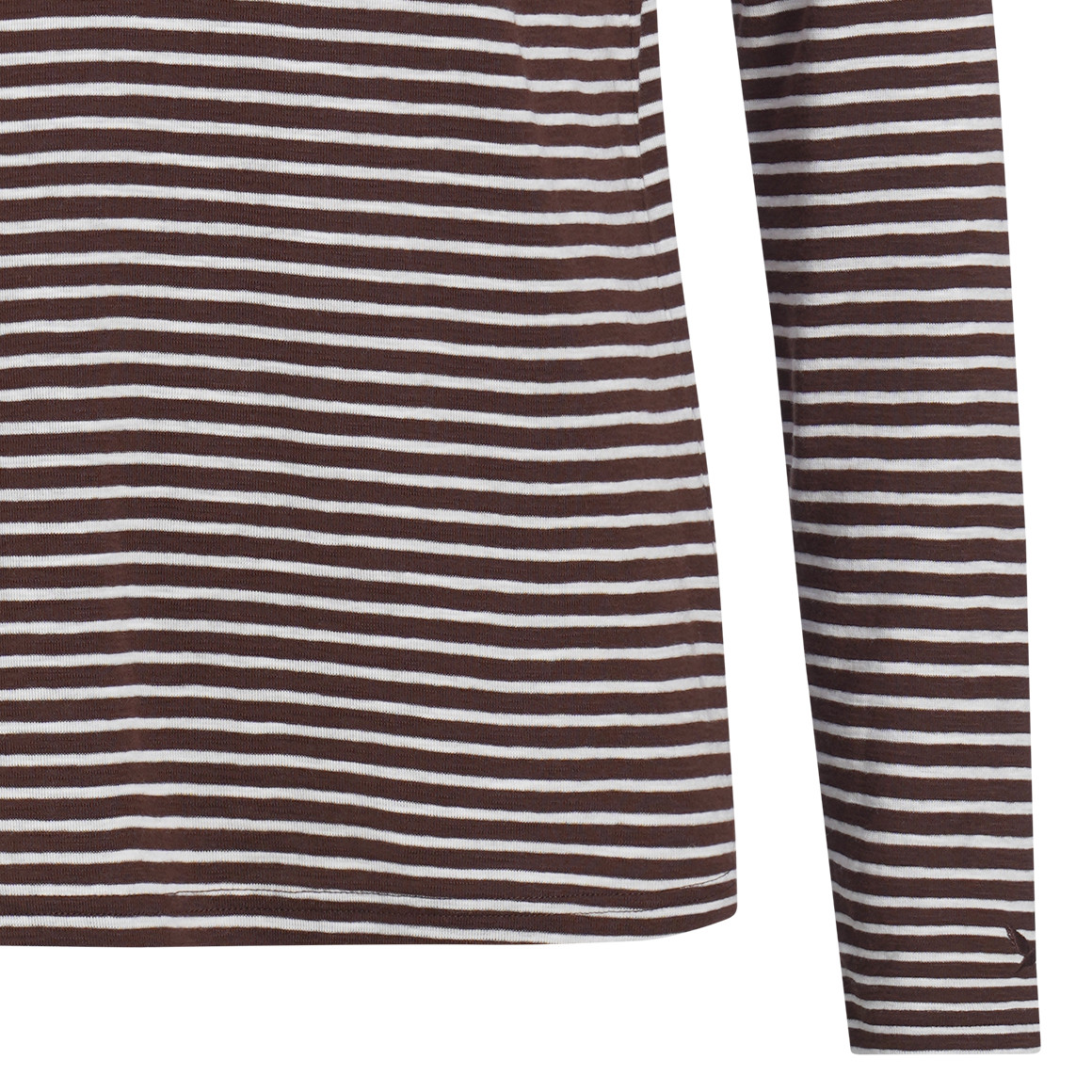 Dames-T-shirt met lange mouwen, gestreept