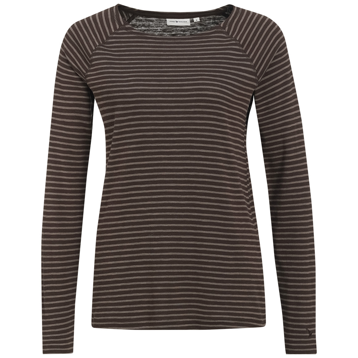 Dames-T-shirt met lange mouwen, gestreept