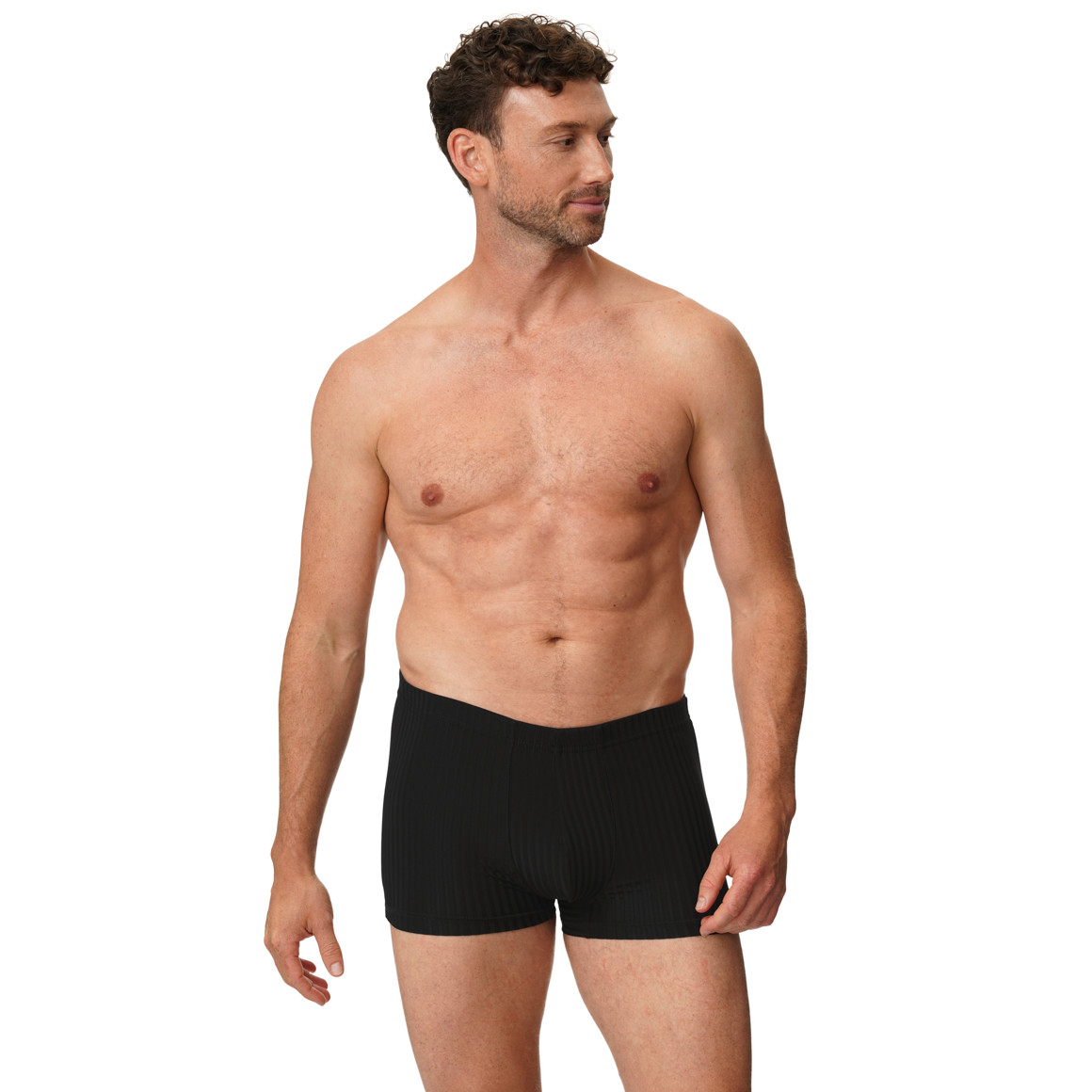 Herren Mikrofasershorts in Ripp-Optik