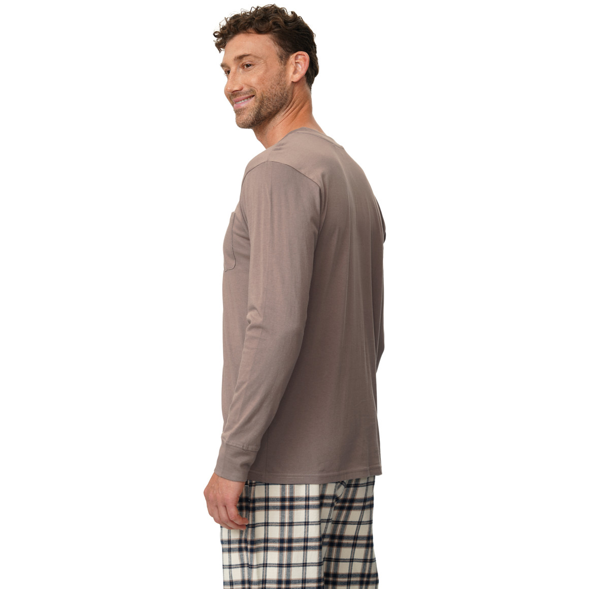 Herren Schlafshirt mit Brusttasche