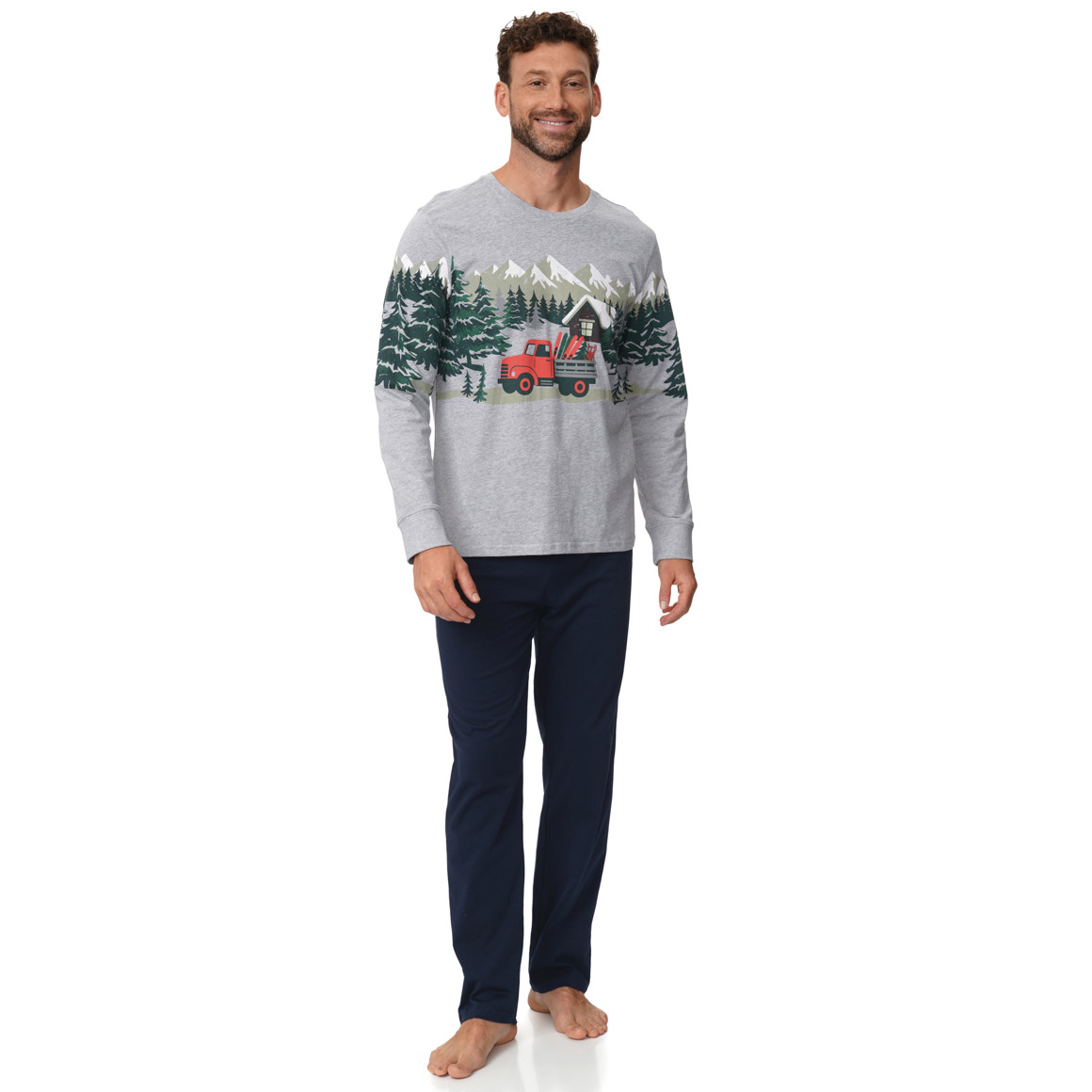 Herren Schlafanzug mit Print