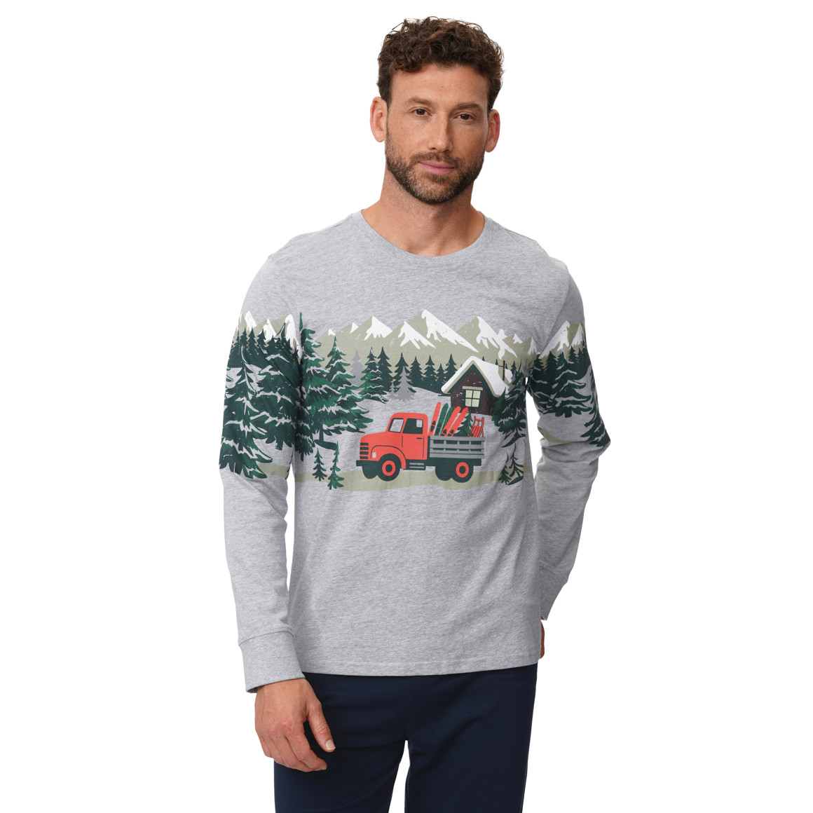 Herren Schlafanzug mit Print