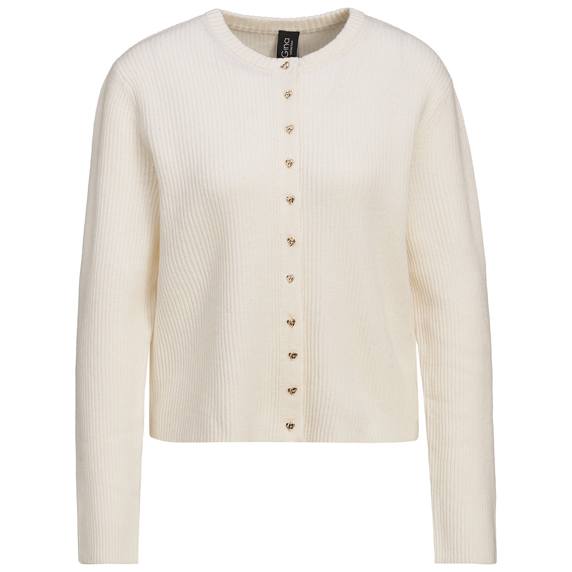 Damen Strickjacke mit Herzknöpfen