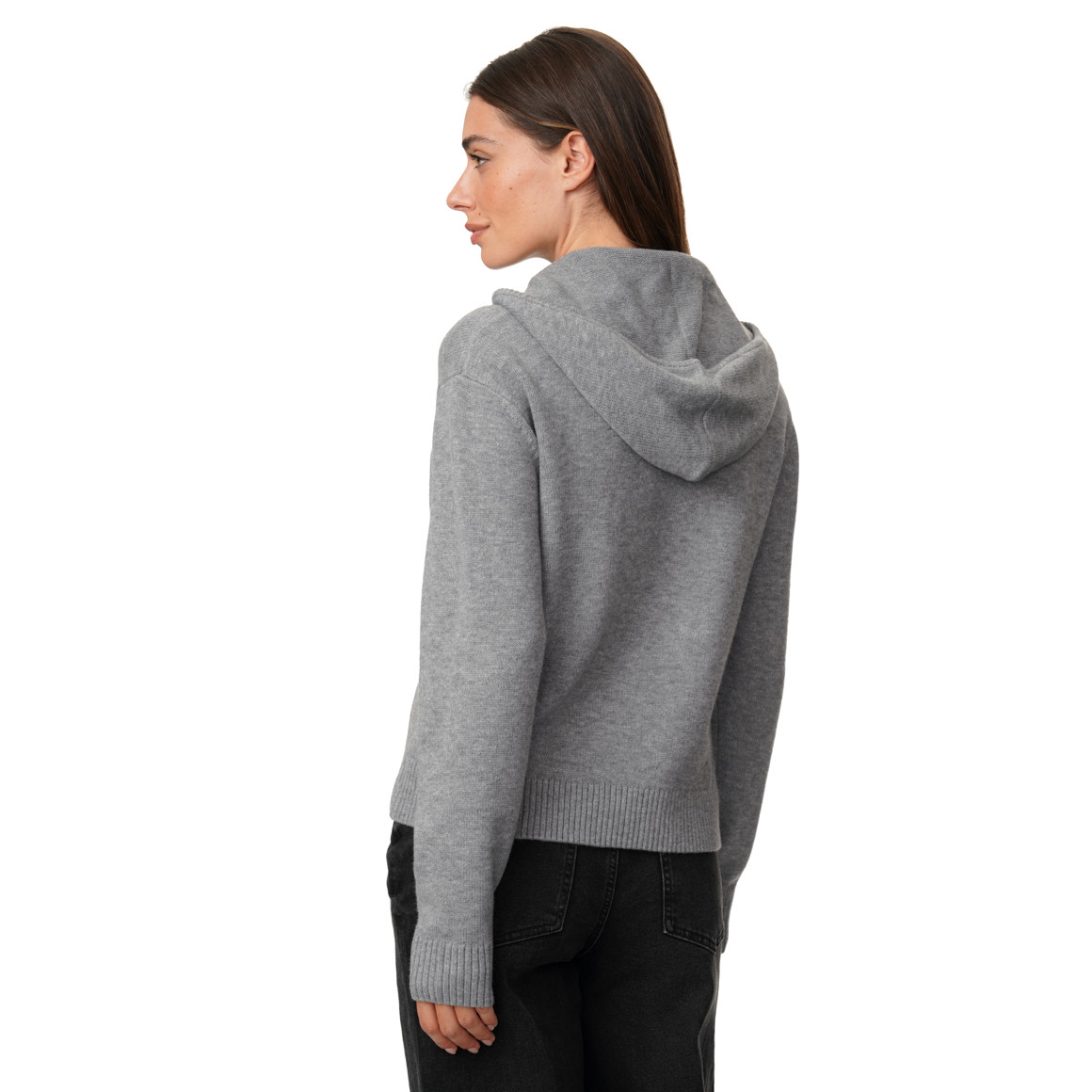 Damen Strickjacke mit Kapuze