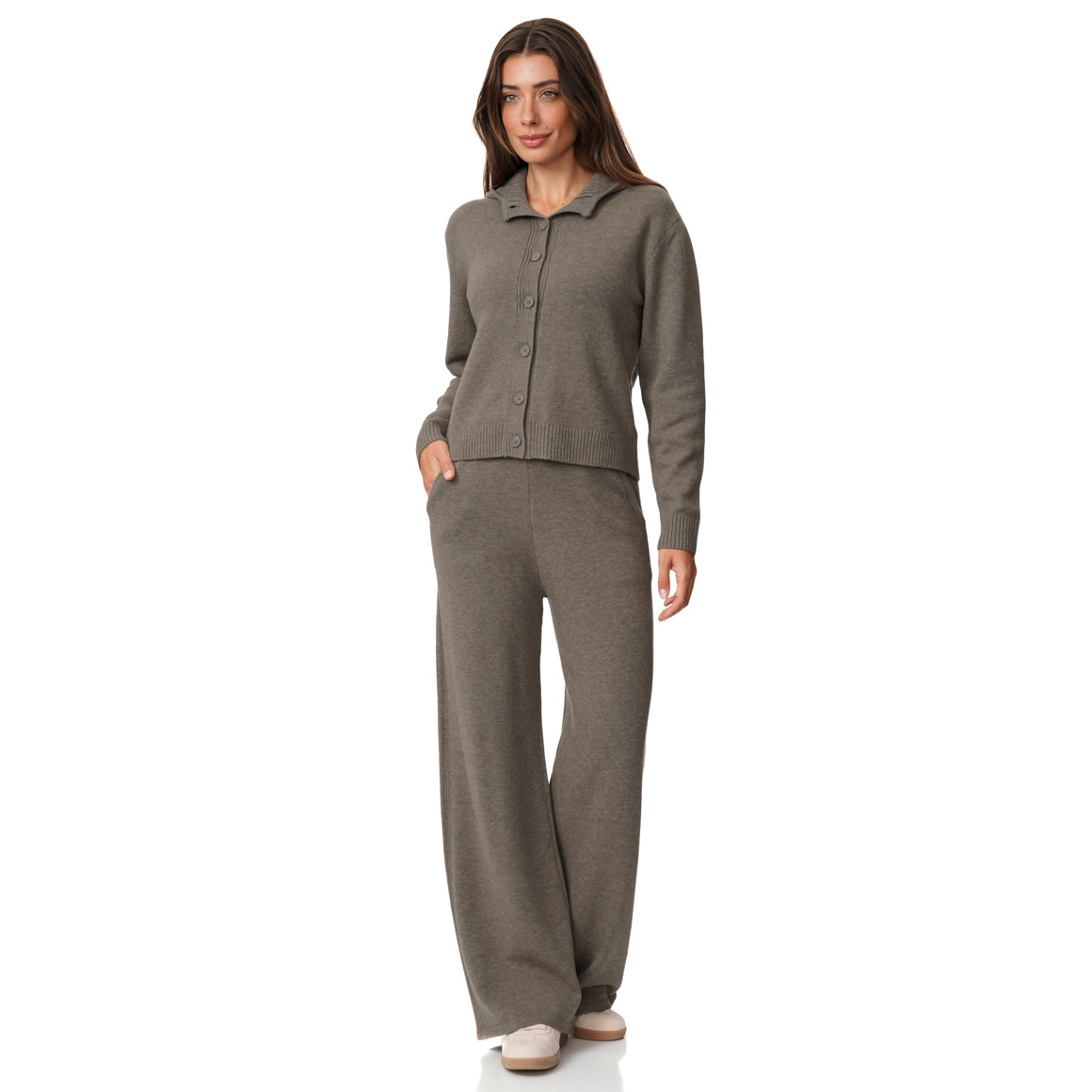 Damen Strickjacke mit Kapuze