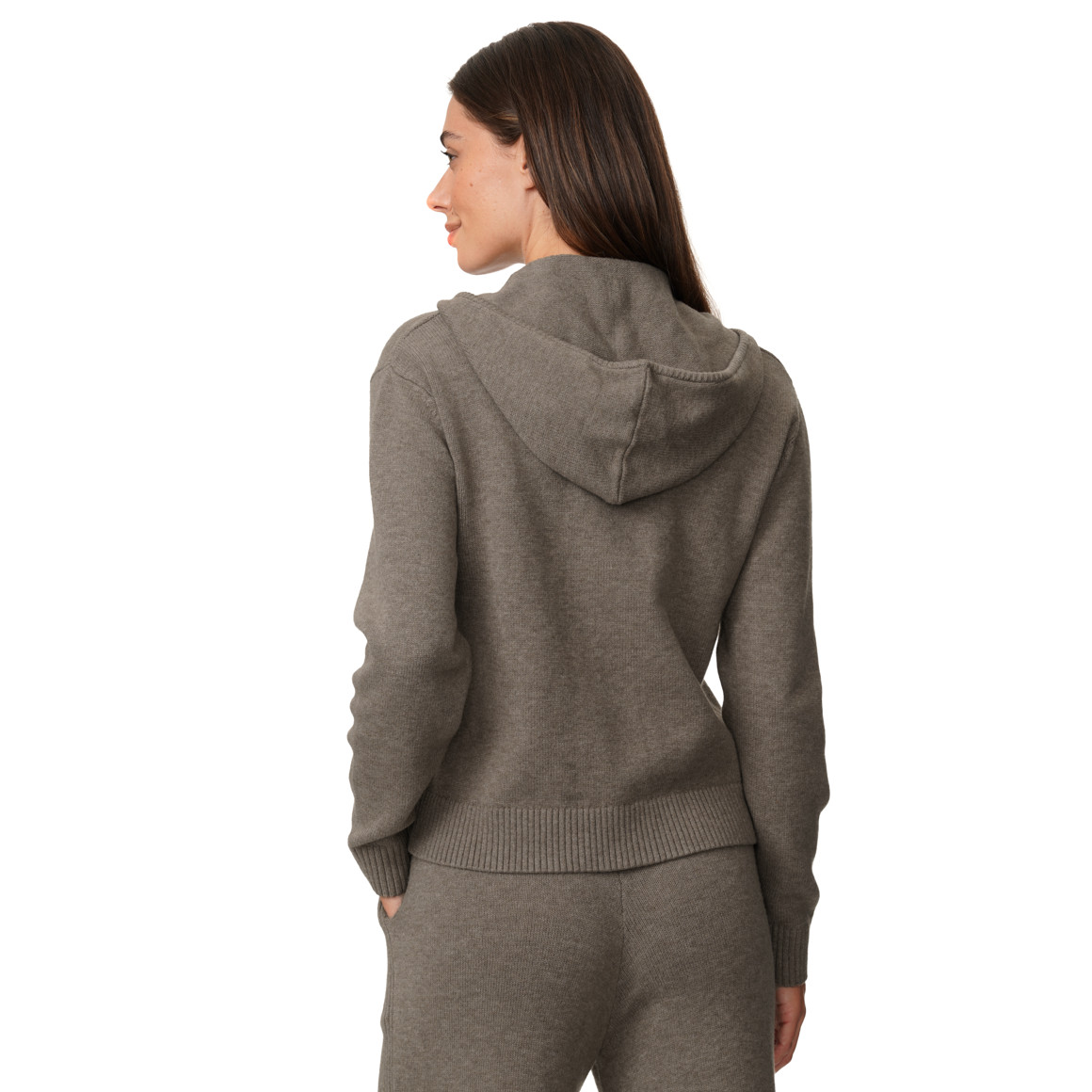 Damen Strickjacke mit Kapuze