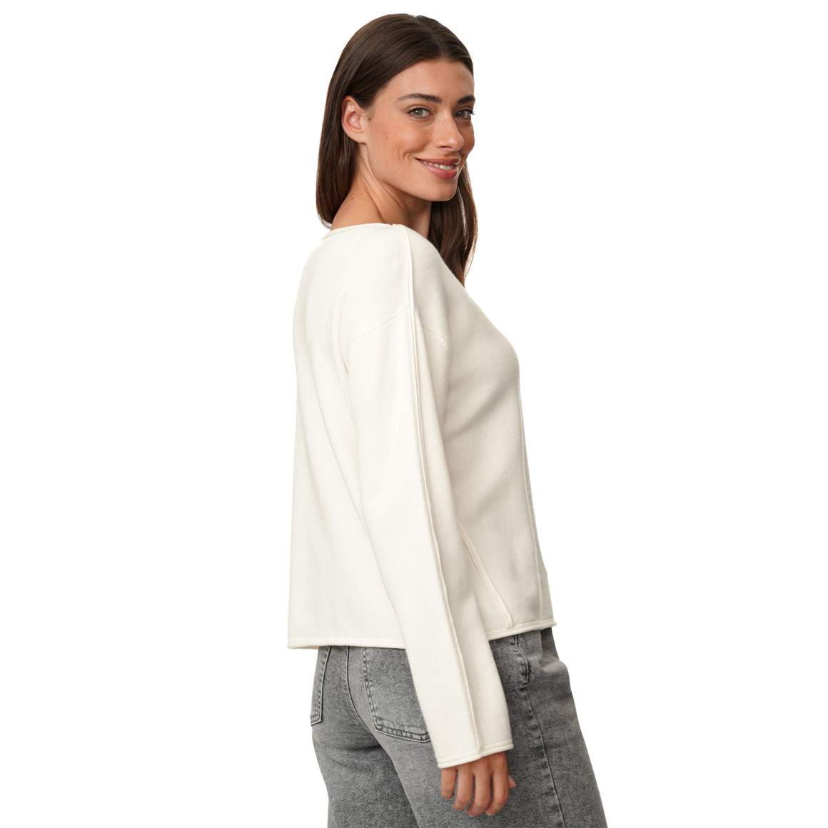 Damen Strickpullover in Unifarben