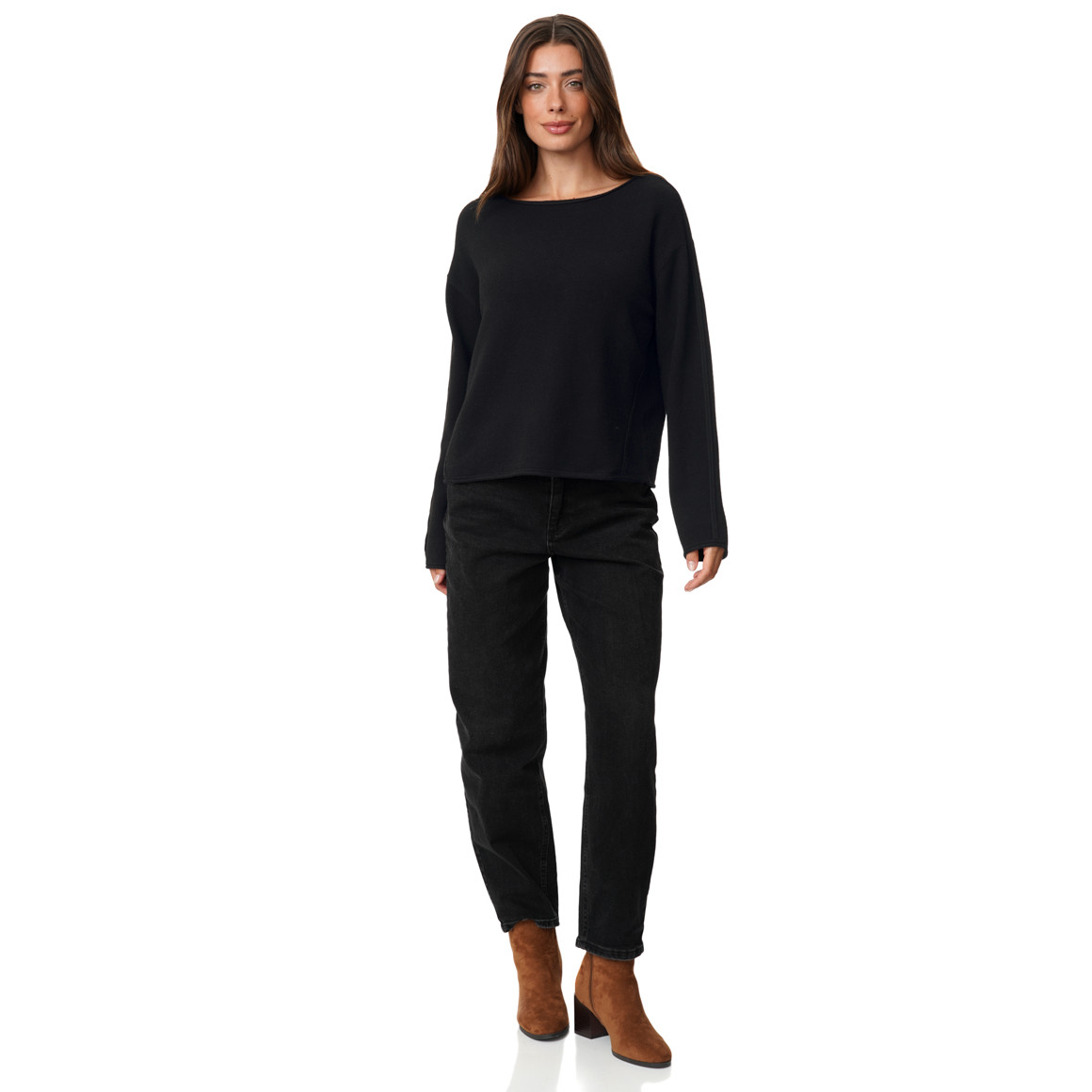 Damen Strickpullover in Unifarben