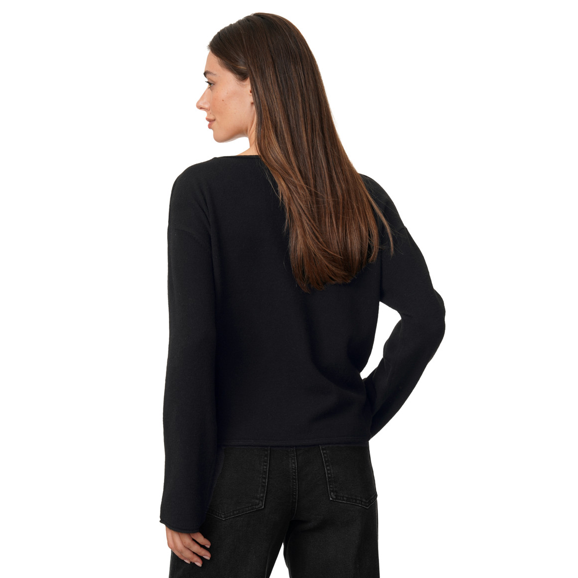 Damen Strickpullover in Unifarben