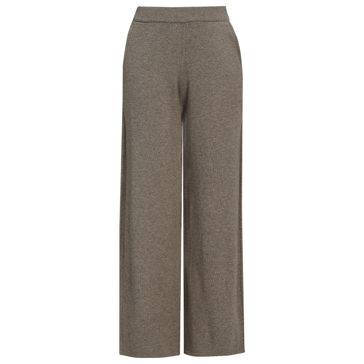 Damen Wide-Leg-Strickhose mit Taschen
