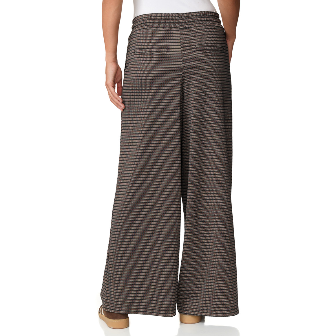 Damen Wide-Leg-Hose im Karo-Look