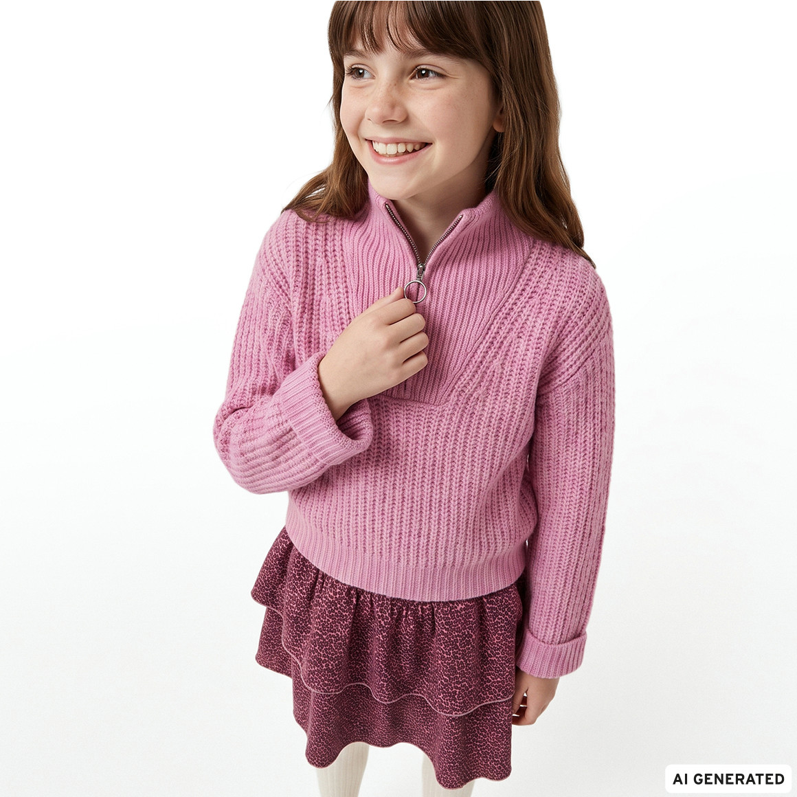 Mädchen Troyer aus Grobstrick