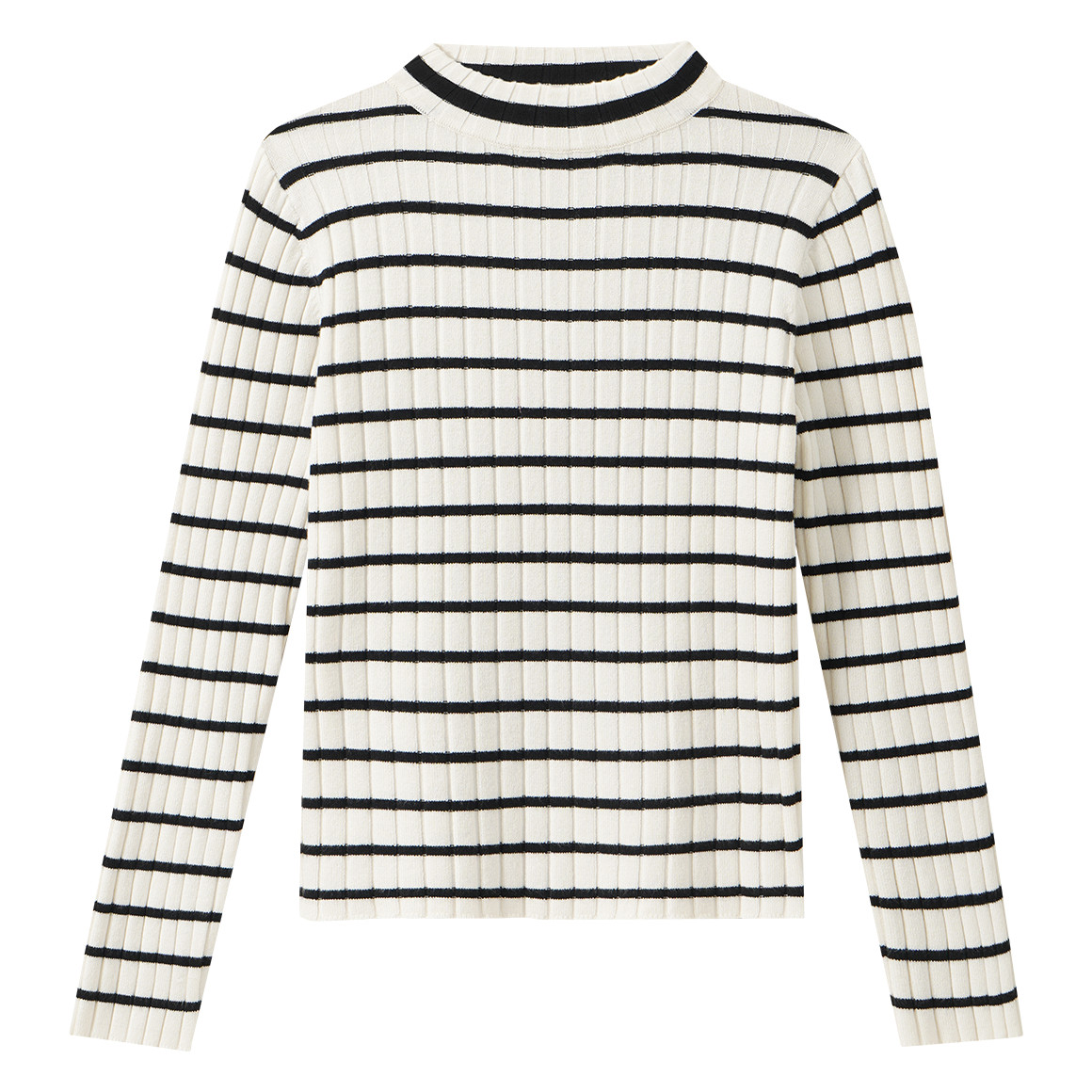 Mädchen Langarmshirt mit Rippstruktur