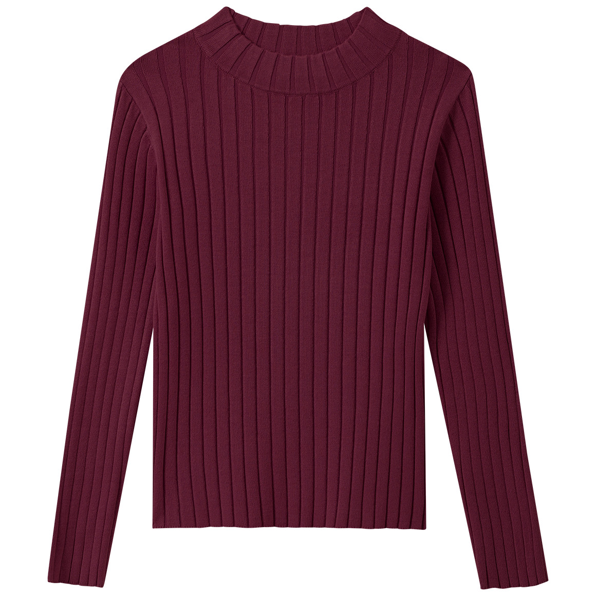 Mädchen Langarmshirt mit Rippstruktur