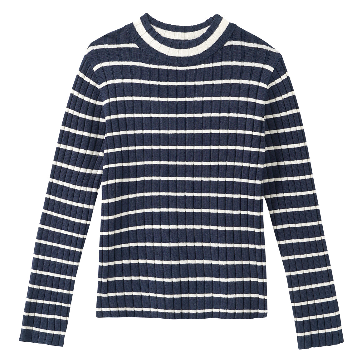Mädchen Langarmshirt mit Rippstruktur