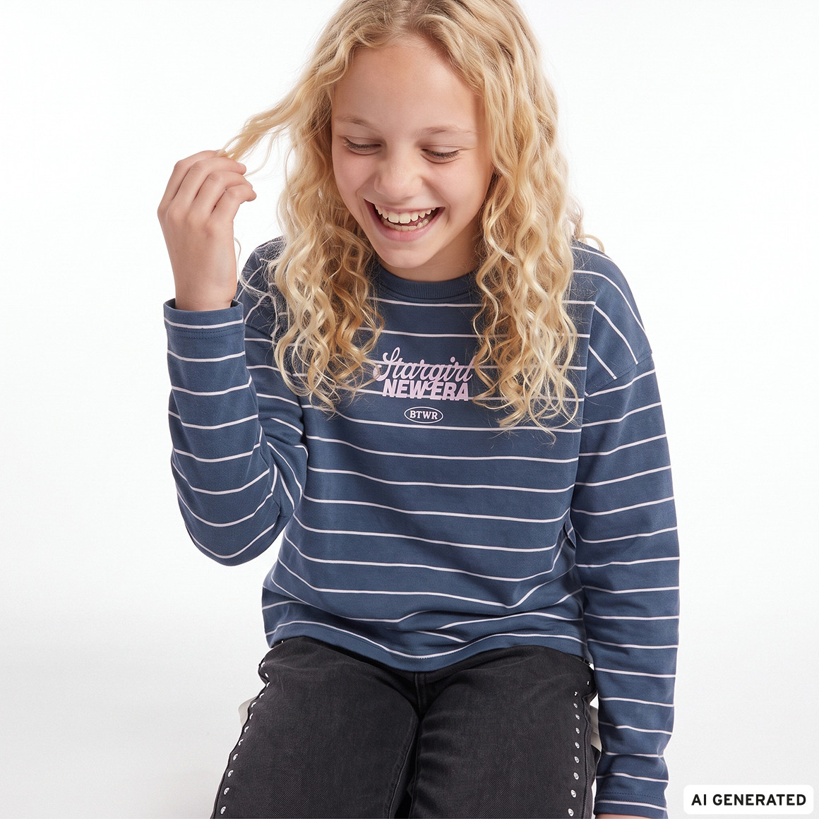 Mädchen Langarmshirt mit Rücken-Print