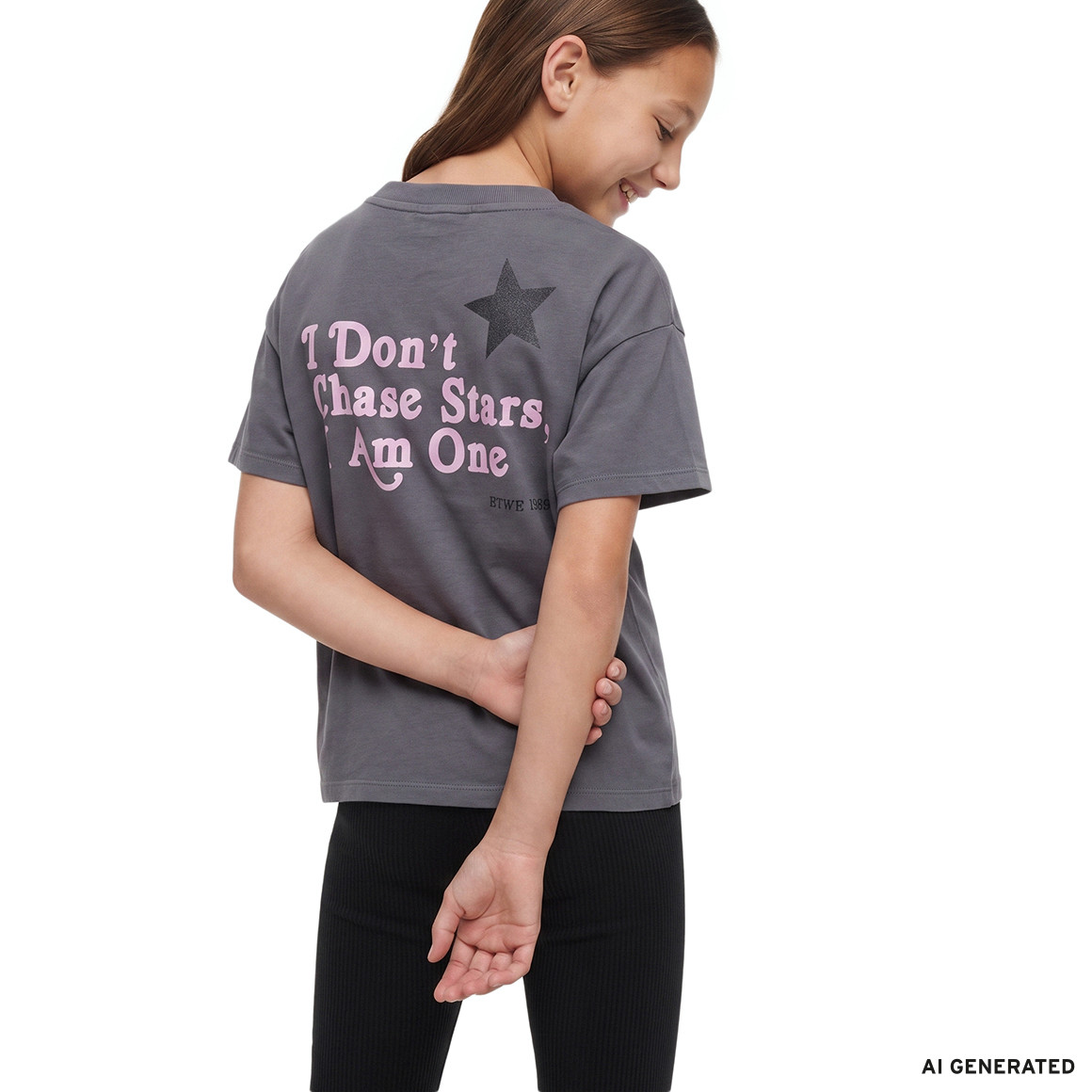 Mädchen T-Shirt mit Glitzer-Prints